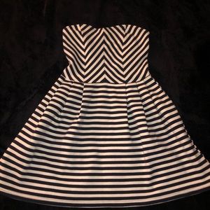 Striped Strapless Dress